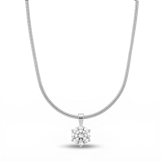 OMEGA SILVER DIAMONDS NECKLACE