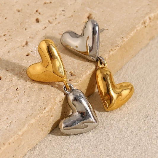 CORAZÓN 2 TONOS EARRINGS