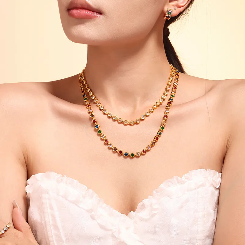 ROUND TENNIS NECKLACE