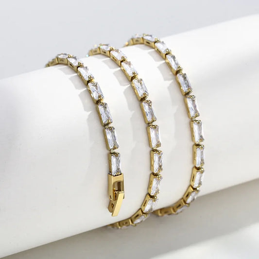 SQUARE ZIRCONIA NECKLACE