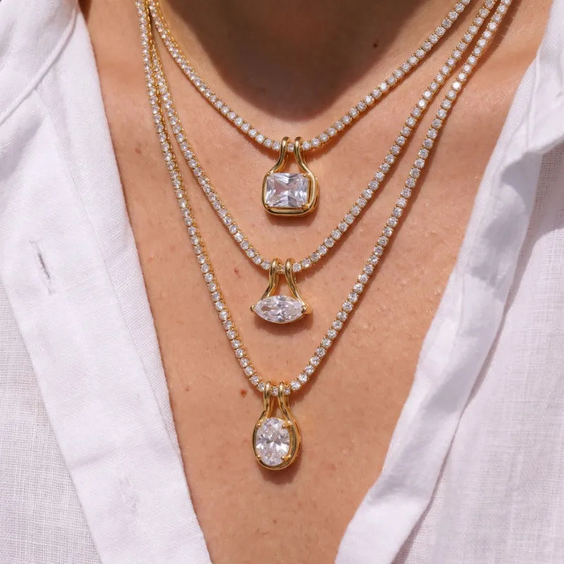 TENNIS FULL DIAMONDS NECKLACE
