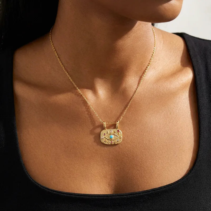 EYE TURQUOISE NECKLCE