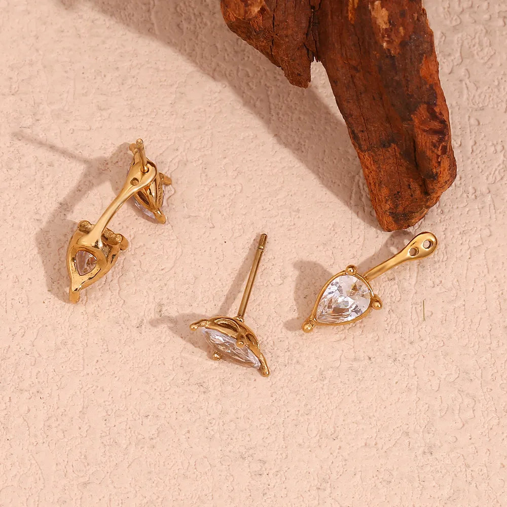 ALMOND ZIRCONIA STUDS