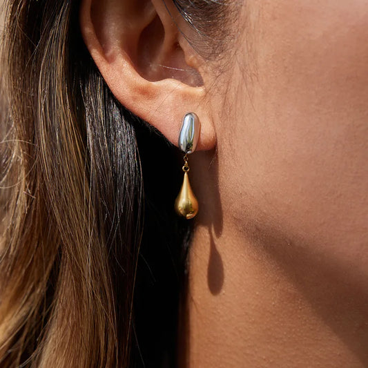 DROP 2 TONES EARRINGS