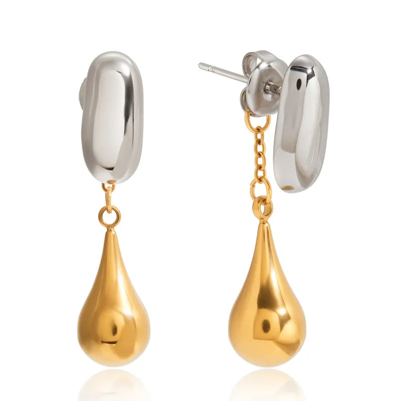 DROP 2 TONES EARRINGS