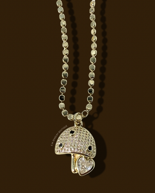 MUSHROOM HEART NECKLACE