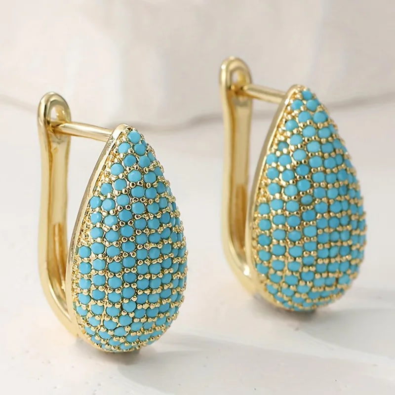 TURQUESA DROP STUDS