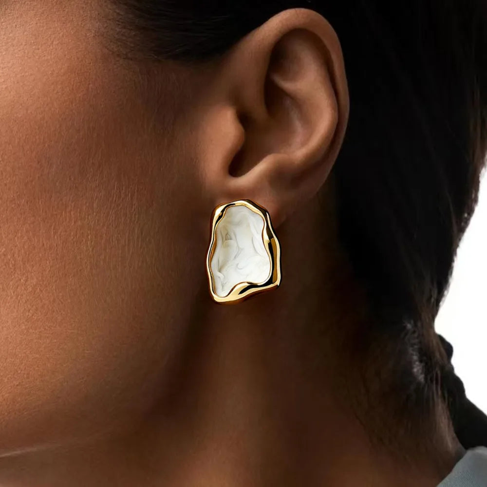 WHITE ROCA EARRINGS