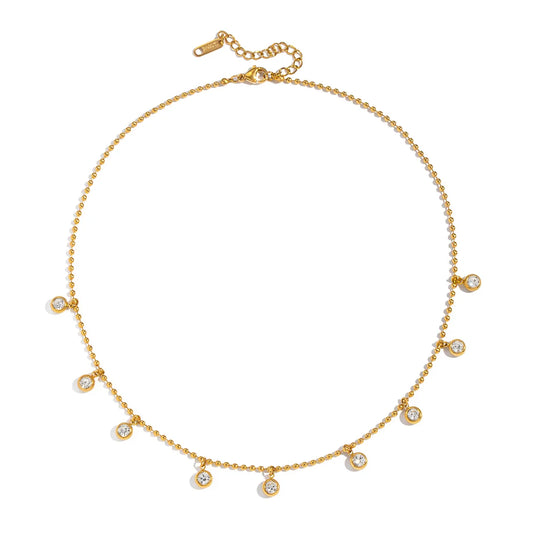 CLEAR ROUND NECKLACE