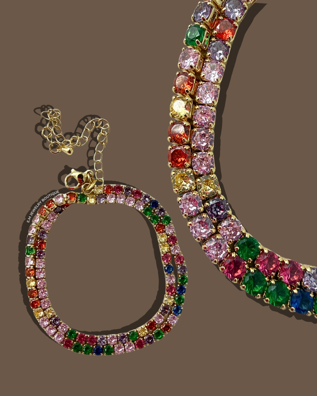 COLORFULL TENNIS NECKLACE