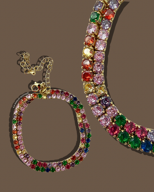 COLORFULL TENNIS NECKLACE