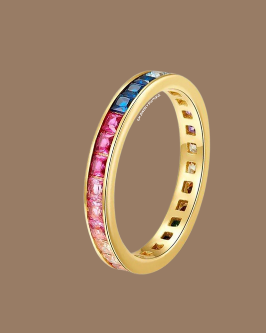 SQUARE MULTICOLOR RING