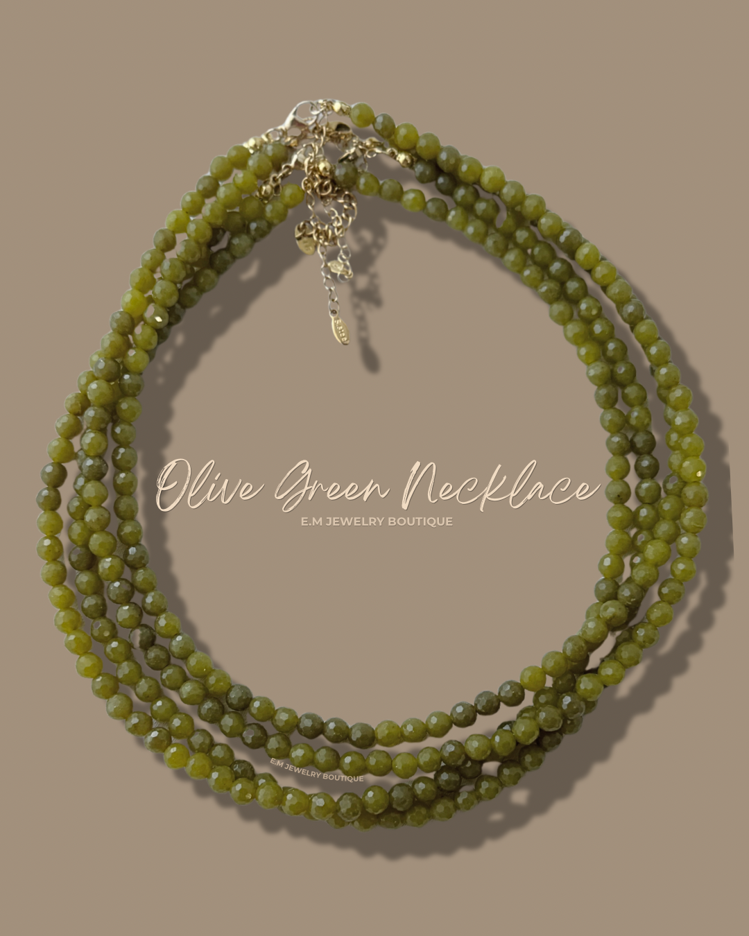 OLIVE GREEN NECKLACE
