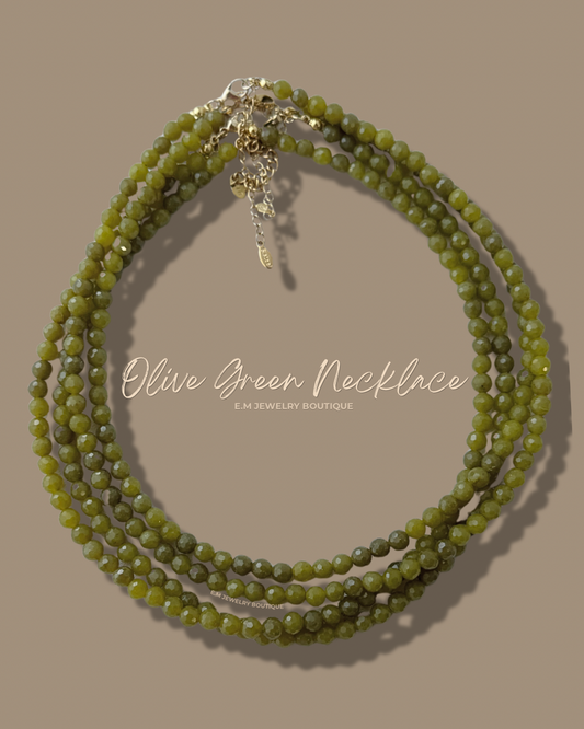 OLIVE GREEN NECKLACE