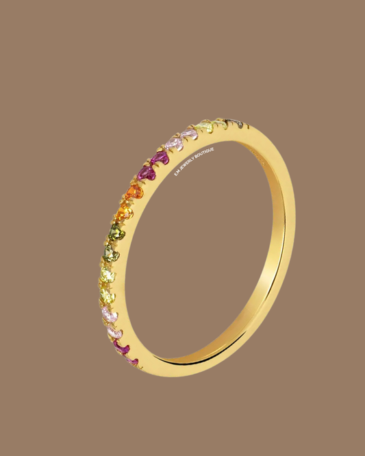 TINY MULTICOLOR RING