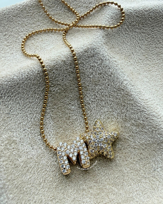 STAR ZIRCON INITIAL NECKLACE