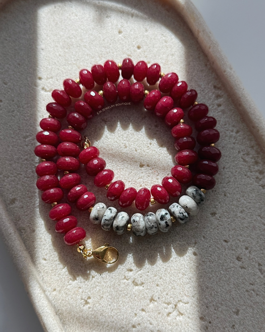 BURGUNDY MÁRMOL NECKLACE