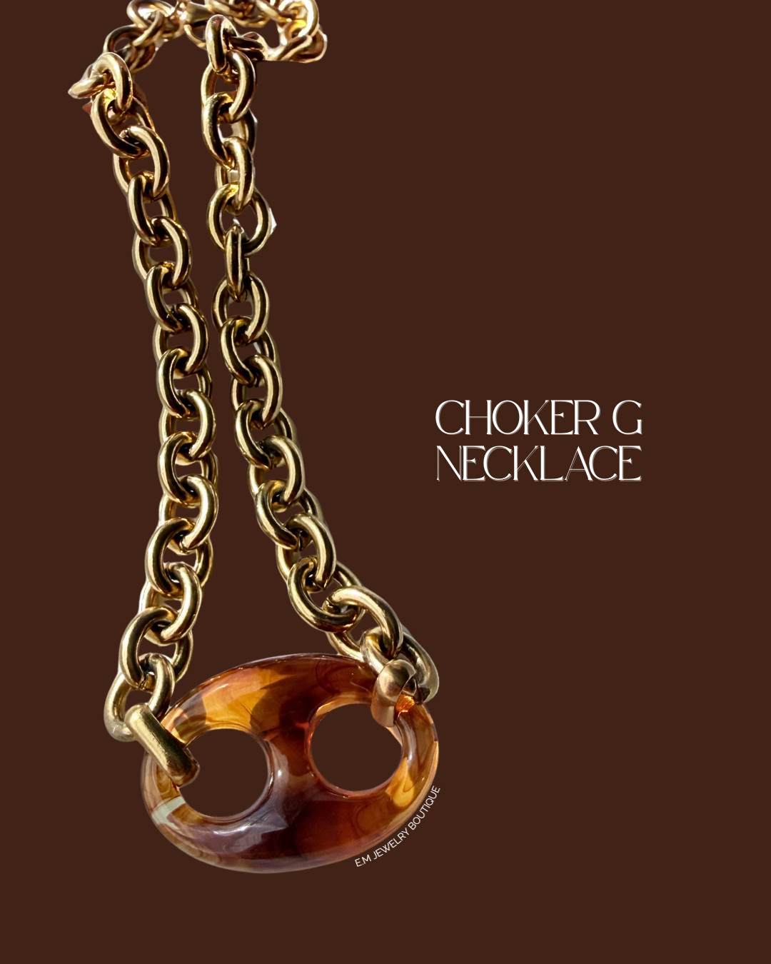 BROWN G  NECKLACE